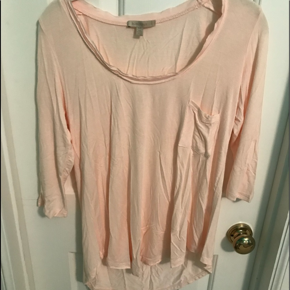 Anthropologie Bordeaux 3/4 length tee